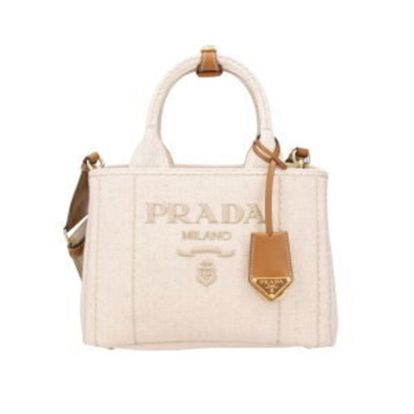 Prada MISTOLINO RICAMO Handbag White V E - Picture 1 of 8